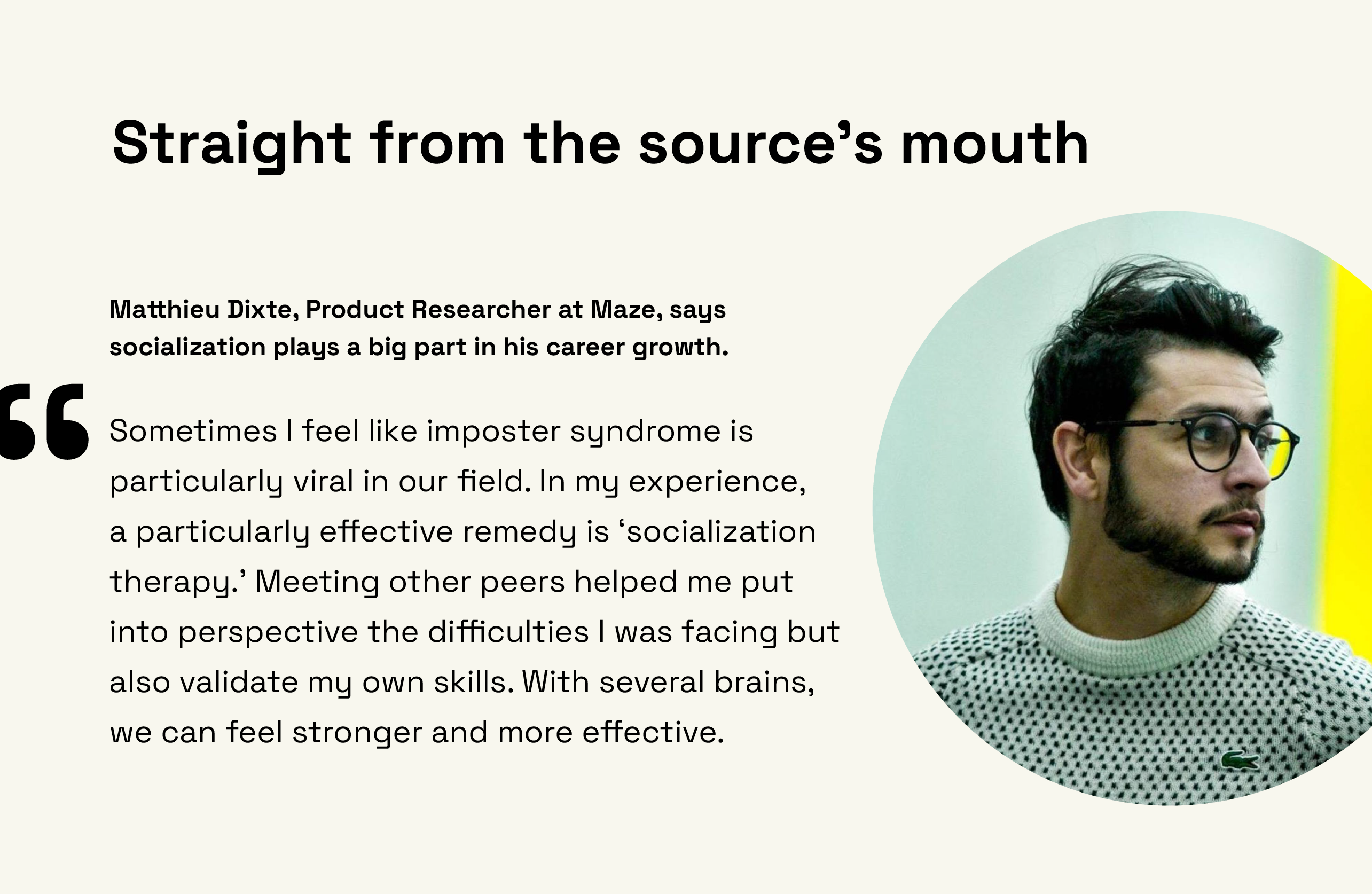 Matthieu Bixte, Product Researcher, Maze. 