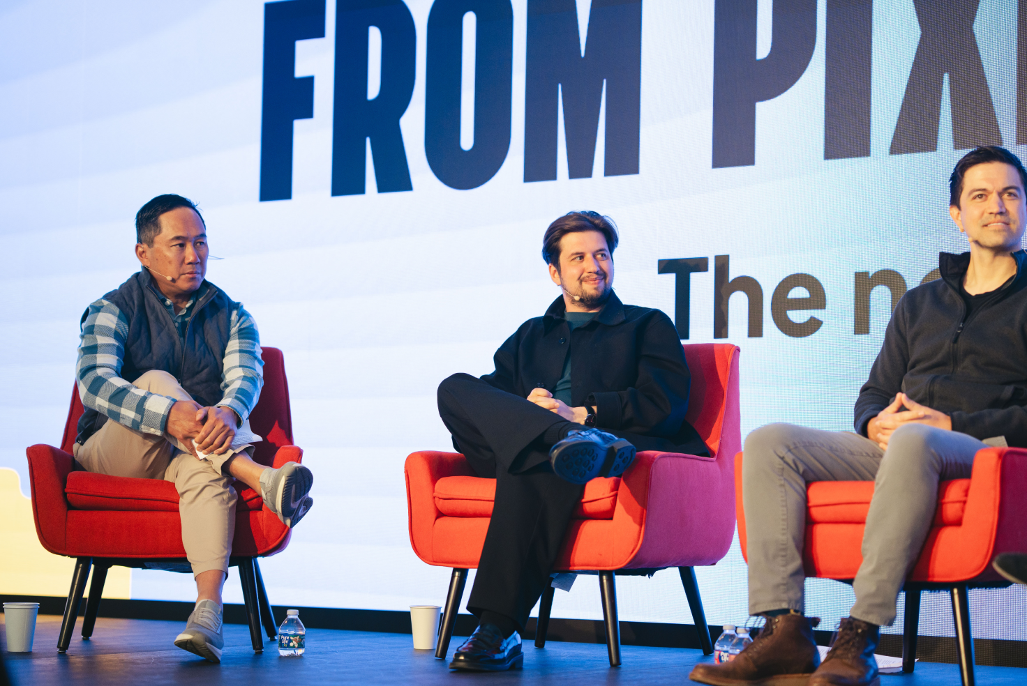 Rich Wong, Jonathan Widawski, and Ryan Glasgow on stage at Insight Out 2025. Photo by Clara Rice