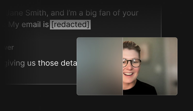 Automatic PII redaction in Dovetail